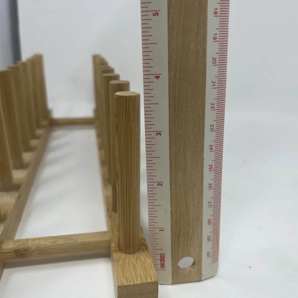 Bamboo Dish Drying Rack, Plate Rack Holder, Kitchen Organizer for Dish/Cup/Plate